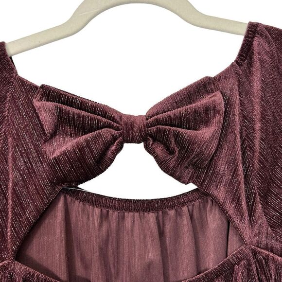 New with Tags Old Navy Short Sleeve Velvet Maroon Jumpsuit Sz Xxl - Picture 10 of 14